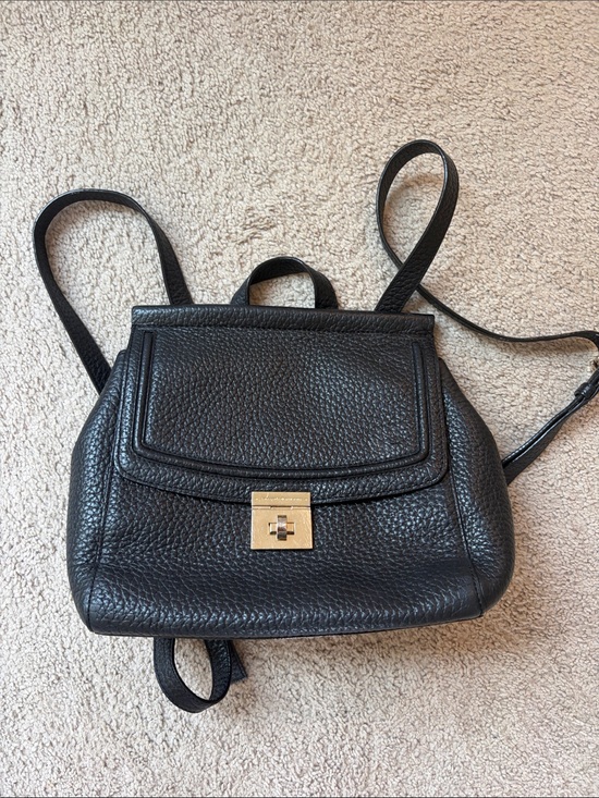 kate spade Handbags - Kate Spade Black Pebbled Leather Crossbody Backpack with Gold Turn-Lock